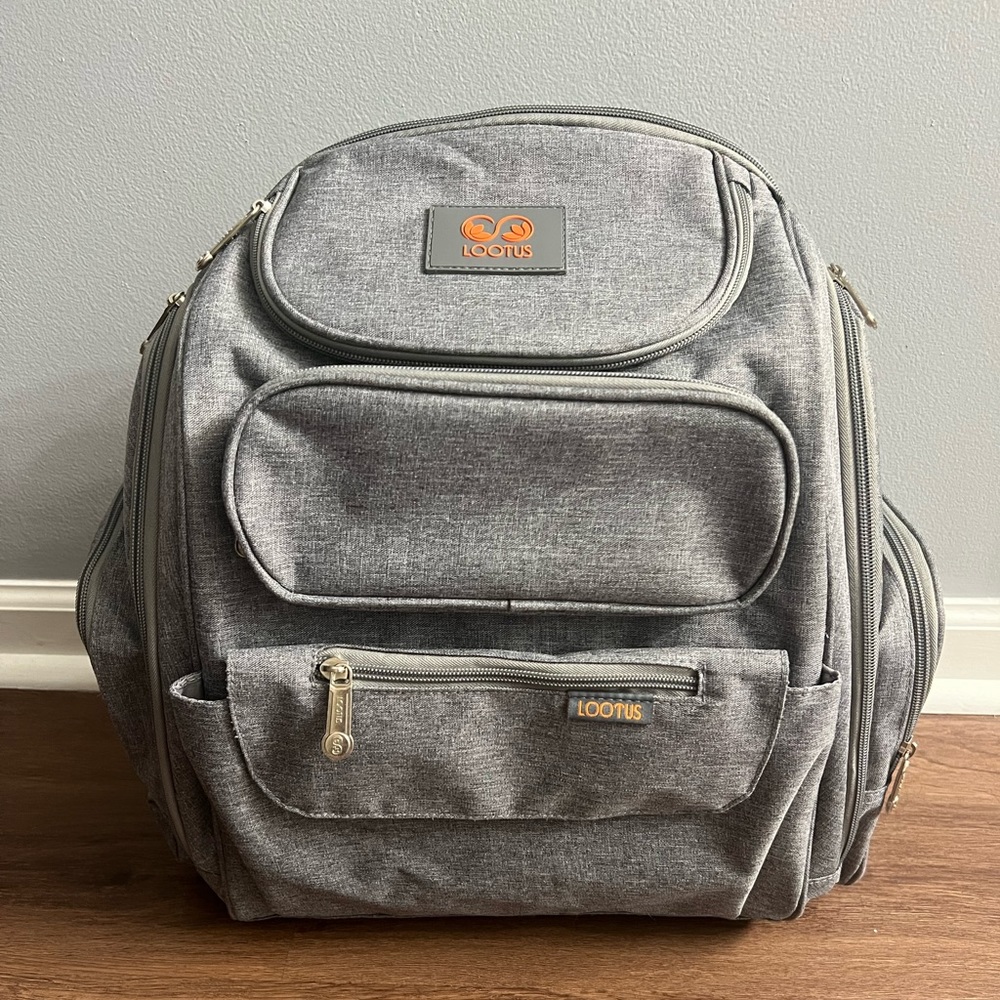 Lootus Grey Diaper Bag